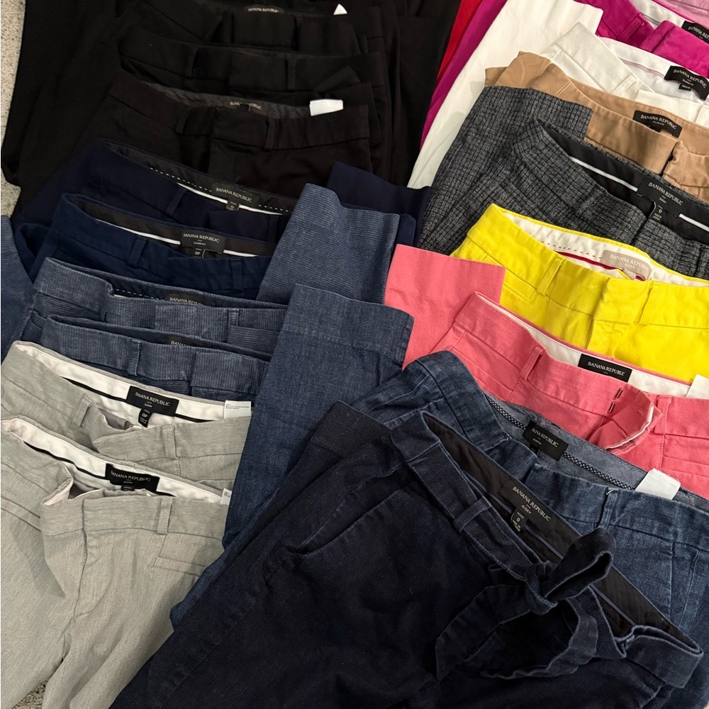 0P Banana Republic Women's Assorted Sloan Pants - lot of 27